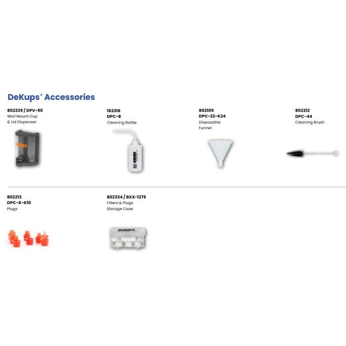 Accessories for DeKUPS EVO Disposable Cup System / DeVilbiss