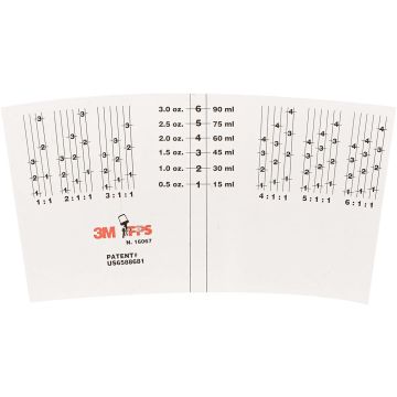 MIX RATIO INSERT, PPS, 3 OZ