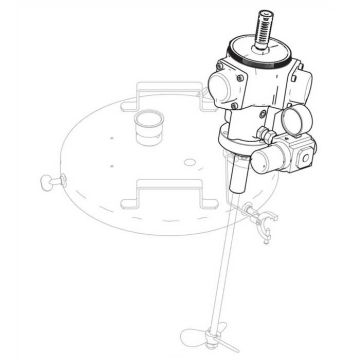 Radial Piston Air Motor Conversion Kit, 5 or 10 Gallon Pail Agitator, Graco, 70 psi