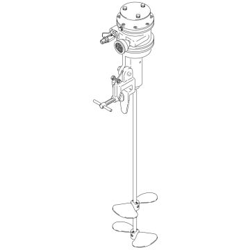 AGITATOR, Graco, Includes Dual Round Popr, Open Drum, 2.5 HP