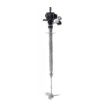 Flange Mounted Agitator for Drum and Mix Tank, One Stainless Steel 8” Low Shear Impeller