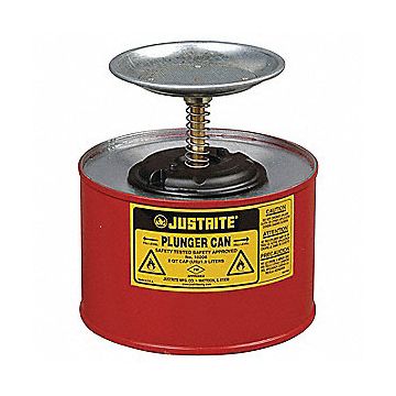 CAN, PLUNGER, STEEL, 2 QT, RED