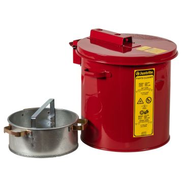 STEEL WASH TANK, W/BASKET, 1GAL