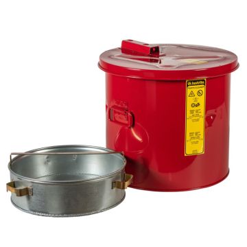STEEL WASH TANK W/BASKET, 3.5GAL