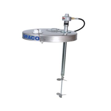 Flange Mounted Agitator for Drum and Mix Tank, 55 gal Cover, 2" NPSM Bung