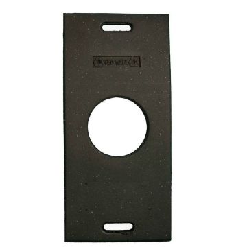 Recycled Rectangular 30Lb. Rubber Base, Black, Cortina 
