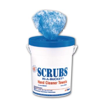 Scrubs® Hand Cleaner Towels, Bucket of 72 Scrubs