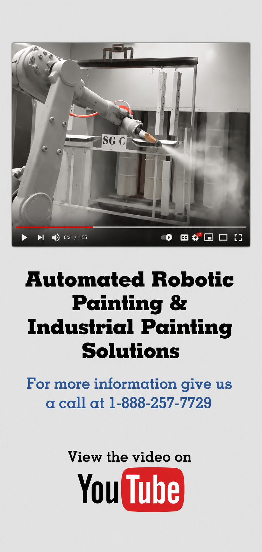 Automated Robotic Painting and Industrial Painting Solutions. Watch the video on YouTube
